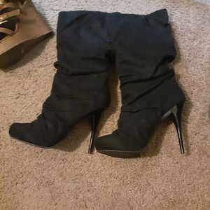 Black stiletto boots